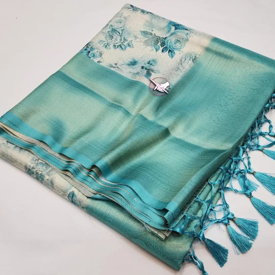 Sky Traditional Looking Pure Silk Saree