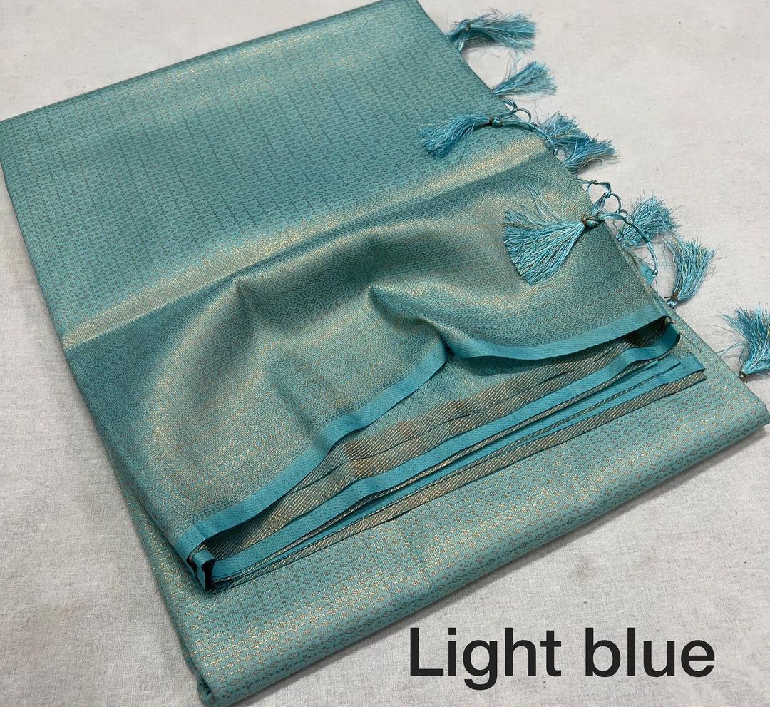 Light Blue Kubera Pattu Saree