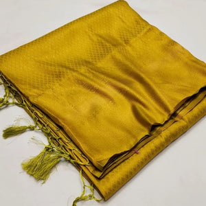 Yellow Colour Traditional Looking Softy Silk Saree