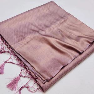 Baby Pink Colour Traditional Looking Softy Silk Saree
