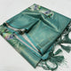 Rama Green Colour Digital Printed Soft Silk Saree