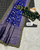 Royal Blue Colour Soft Silk Saree With stitch Blouse