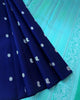 Adorable Blue Colour Traditional Looking Silk Saree