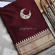 Blissful Marun  Colour Traditional Looking Silk Saree