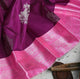 Flaunt Wine Colour Traditional Looking Silk Saree