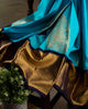 Glorious Turquoise Colour Traditional Looking Silk Saree